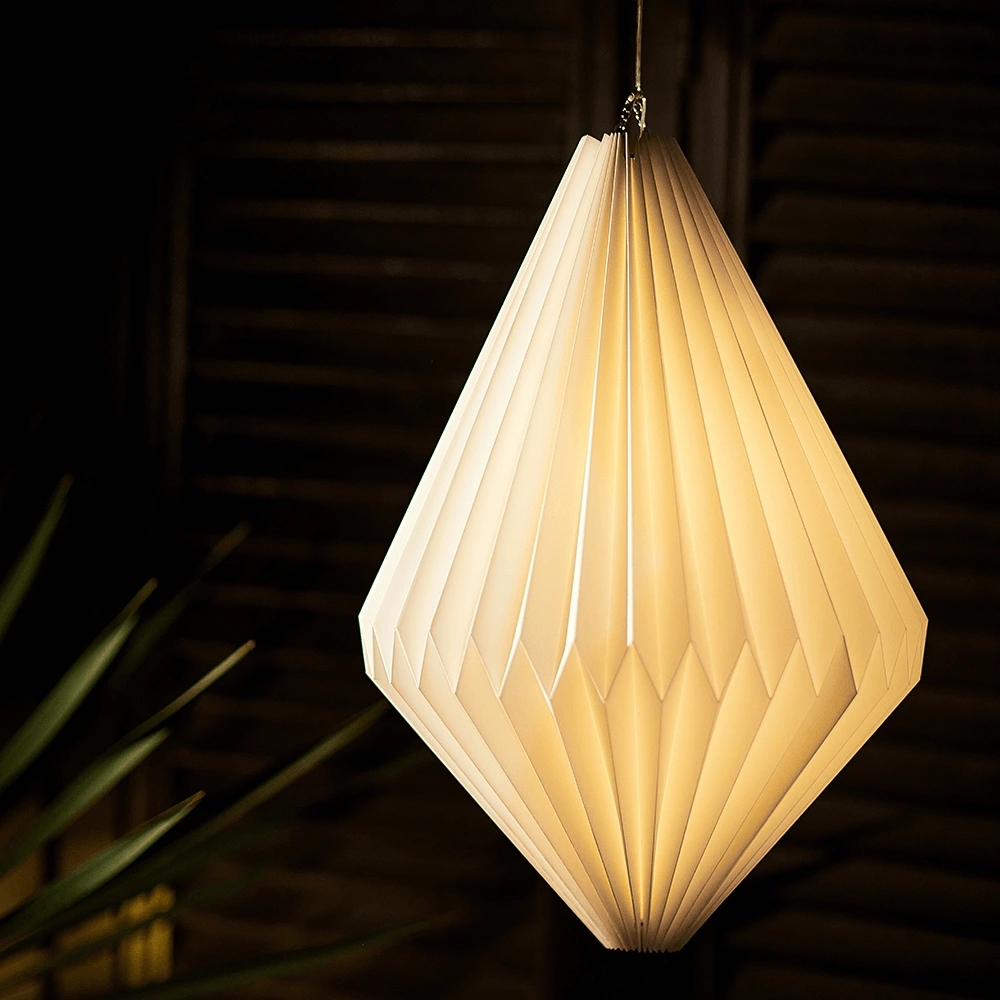 Solar lampion en hanglamp lima met warm wit licht