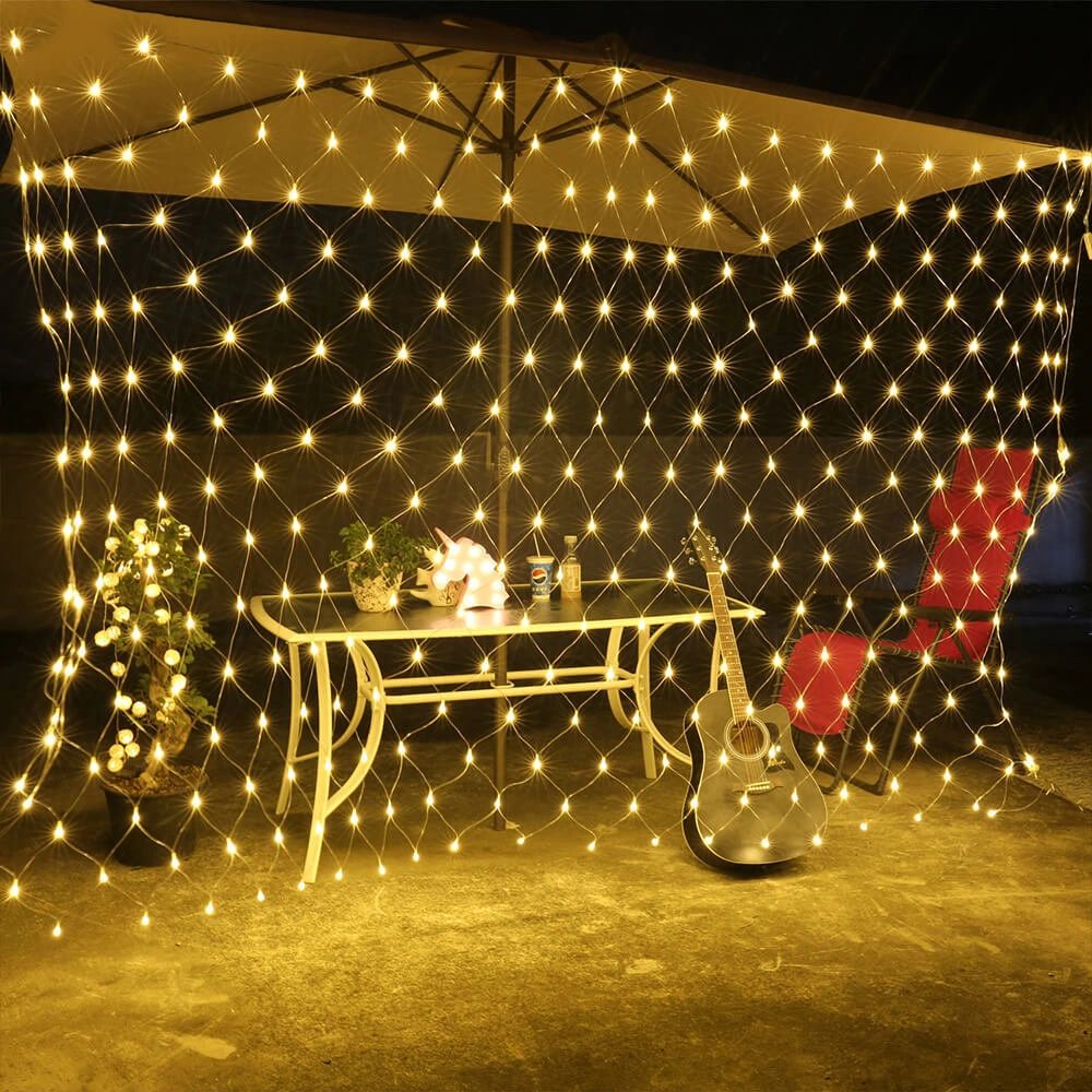 Solar lichtnet dasher - solar feestverlichting - warm wit licht