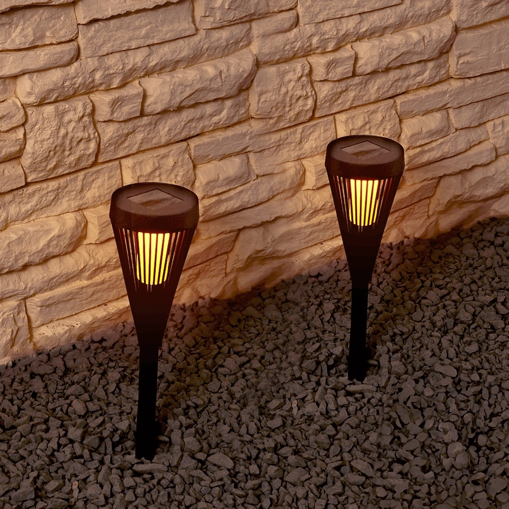 Solar priklamp elena met warm wit licht set van 2 stuks