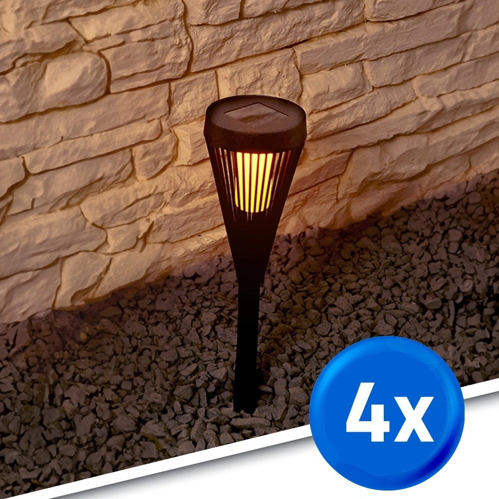 Solar priklamp elena met warm wit licht set van 4 stuks
