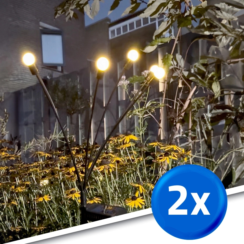 Solar priklamp miami met warm wit licht set van 2