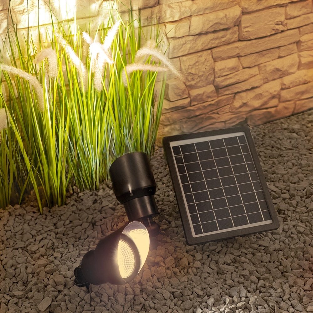 Solar spot heads complete set met twee spots en los solarpaneel