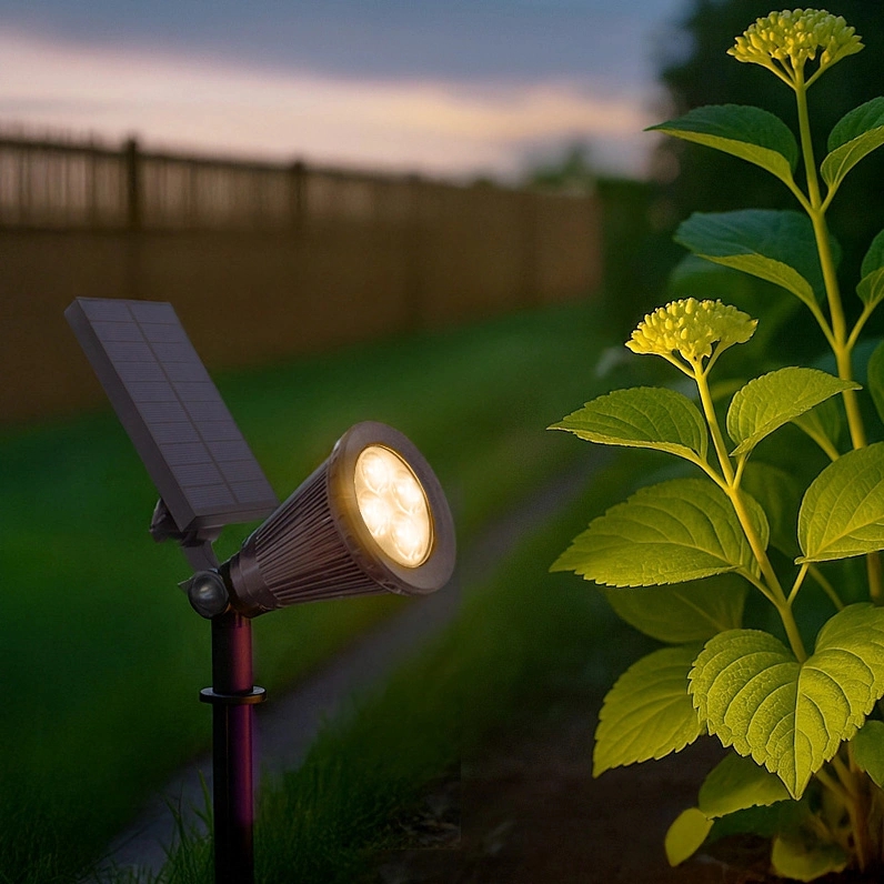Solar spot highlight voor wandmontage of grondspies warm wit licht