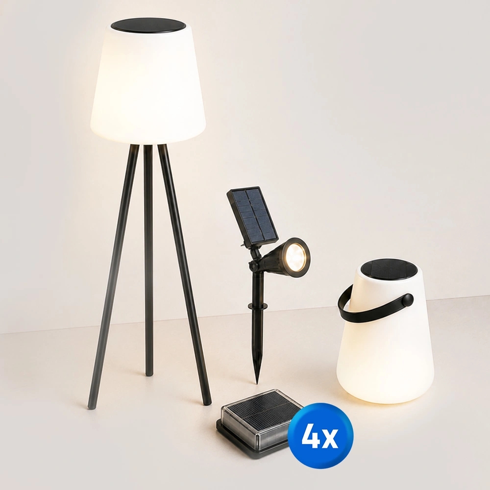 Solar tuinverlichtingsset | compleet pakket voor uw terras | 7-delig