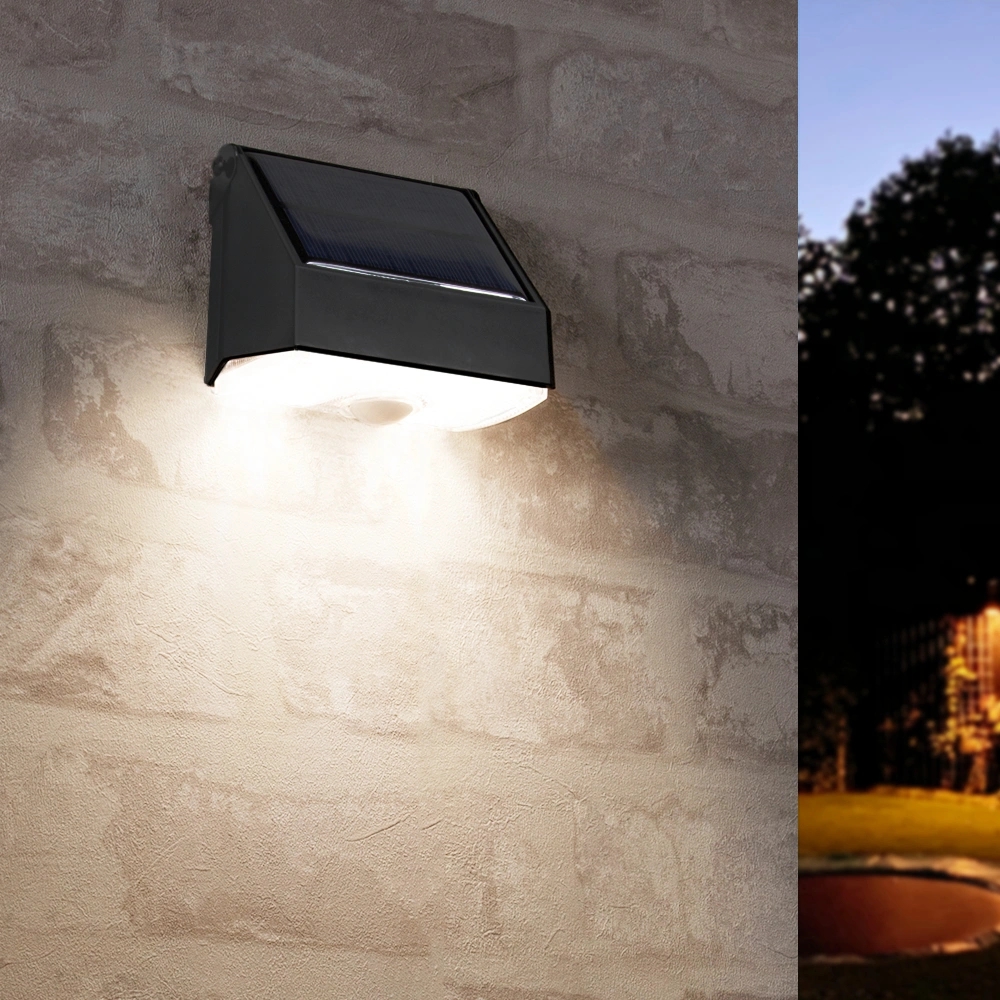 Solar wandlamp beam met schemer en bewegingssensor op zonne energie