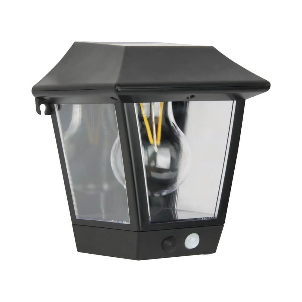 Solar wandlamp Luna - Met led filament lamp - Tuinverlichting op zonne-energie - Zwart