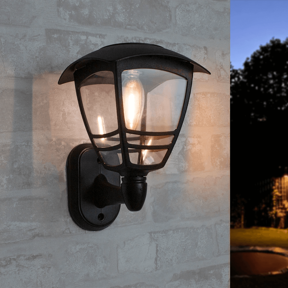 Solar wandlamp prickle met warm wit licht set van 2