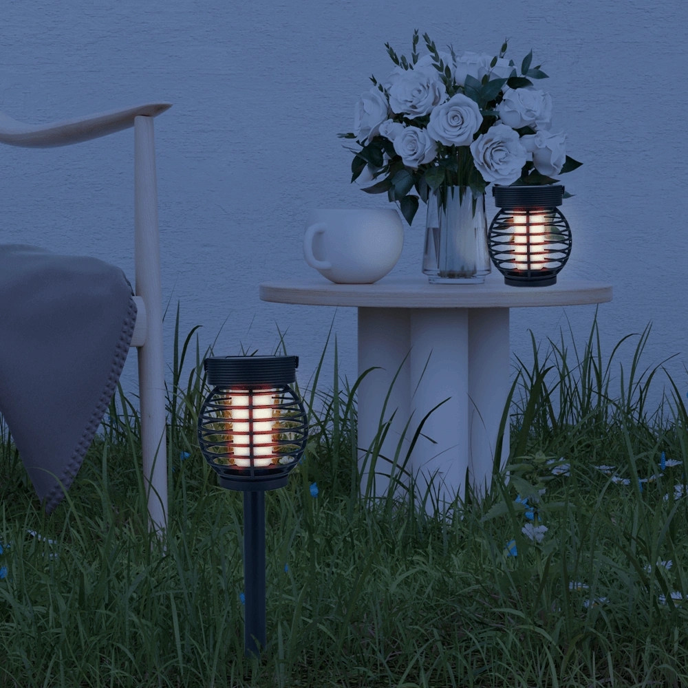 Solarlamp palermo met warm wit licht tafellamp, priklamp en hanglamp in 1 set van 4