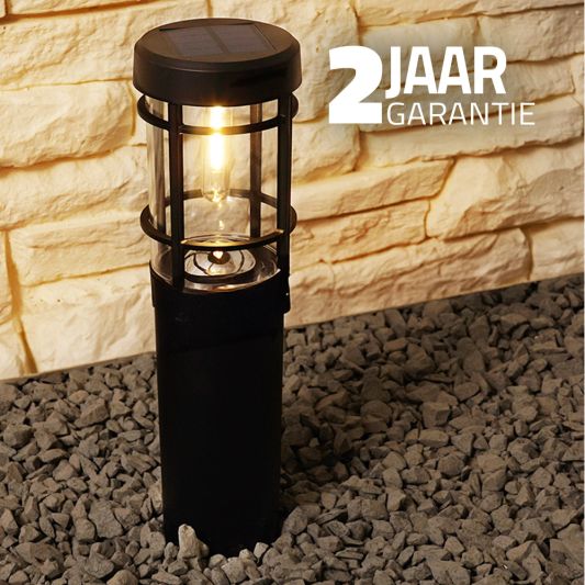 2x Solar priklamp Saturn met warm wit licht