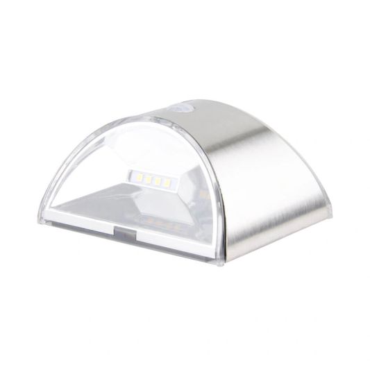 3X Solar wandlamp Flint RVS met bewegingsmelder op zonne energie