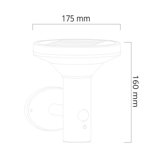 Brendz Solar Wandlamp Birao