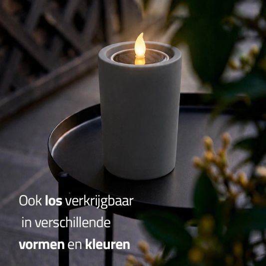 Set van 3 solar led kaarsen met houders Qiri, Lys & Lumi