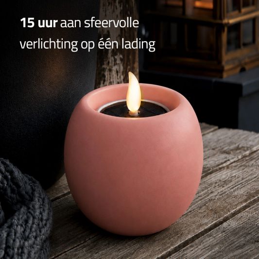 Set van 3 solar led kaarsen met houders Vela, Lys & Lumi