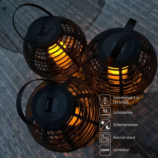 Solar Basket Small voordeelset 3 lampen op zonne energie