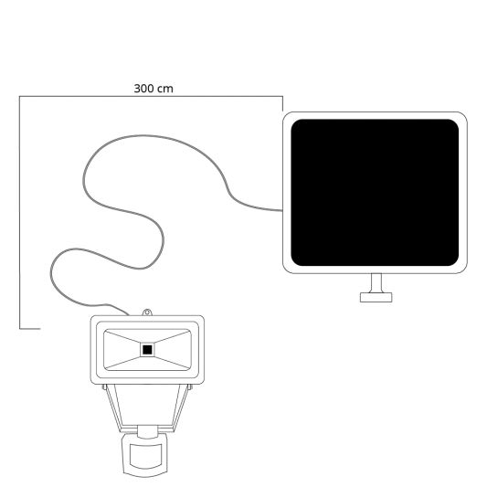 Solar beveiligingslamp James I met bewegingsmelder en los paneel
