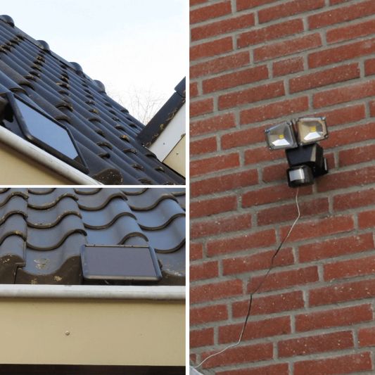 Solar beveiligingslamp James II met bewegingsmelder en los paneel