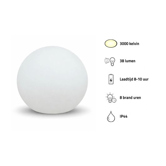 Solar bol lamp (30 cm) met afstandsbediening - Set van 3