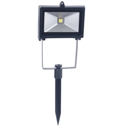 Solar breedstraler Wide met grondspies en los paneel op zonne-energie