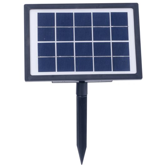 Solar breedstraler Wide met grondspies en los paneel op zonne-energie