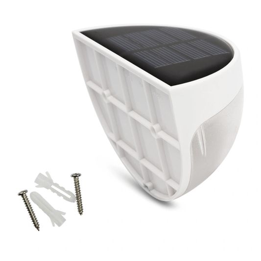 Solar buitenlamp Druppel wandlamp wit 6 leds zonne energie