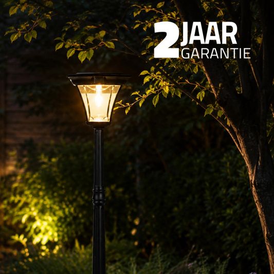 Solar buitenlamp London lantaarn hoog op zonne energie