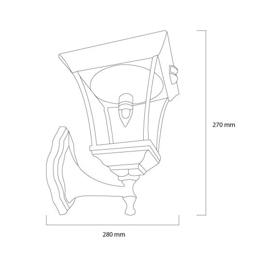 Solar buitenlamp London wandlamp op zonne energie
