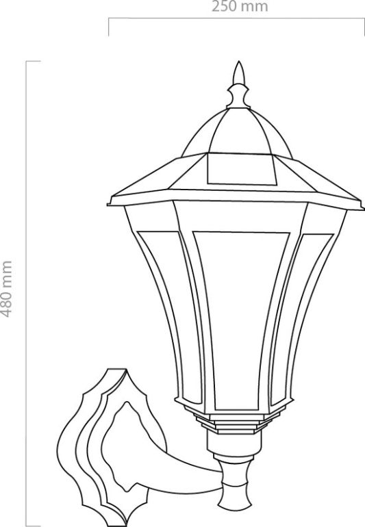 Solar buitenlamp Sheffield wandlamp op zonne energie