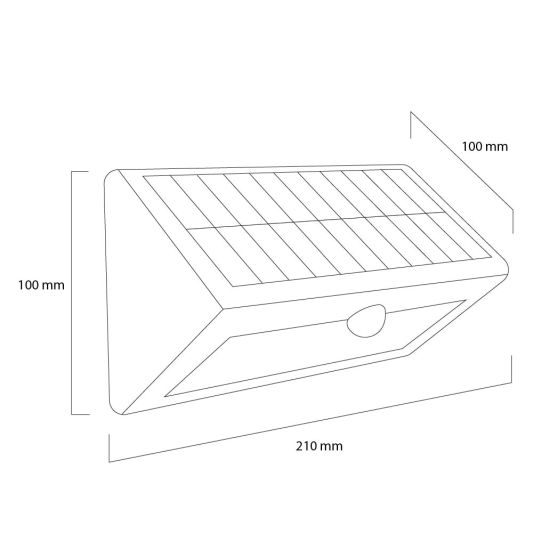 Solar buitenlamp wandlamp Motion III met bewegingsmelder op zonne energie