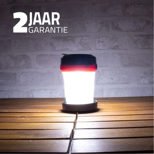 Solar camping lamp Explorer opvouwbaar met 2 lichtstanden op zonne-energie