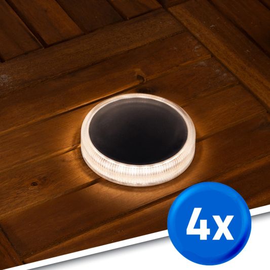 Solar grondspot Round op zonne energie voordeelset van 4 stuks