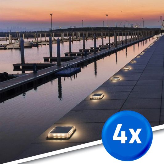 Solar grondspot Square op zonne energie 4 stuks