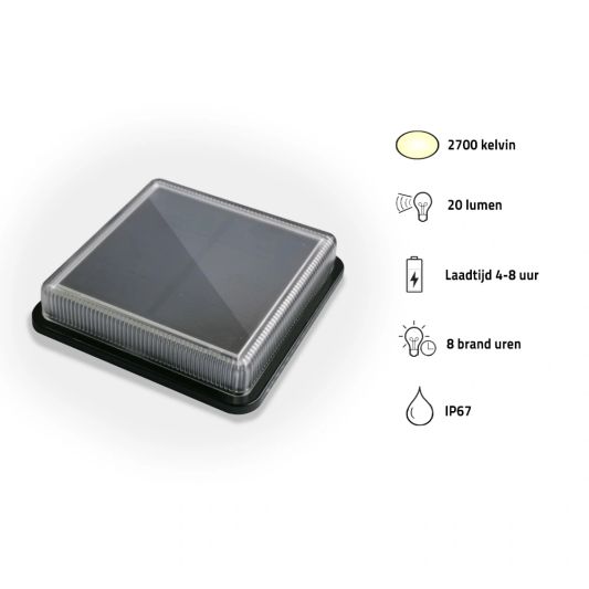 Solar grondspot Square op zonne energie 4 stuks