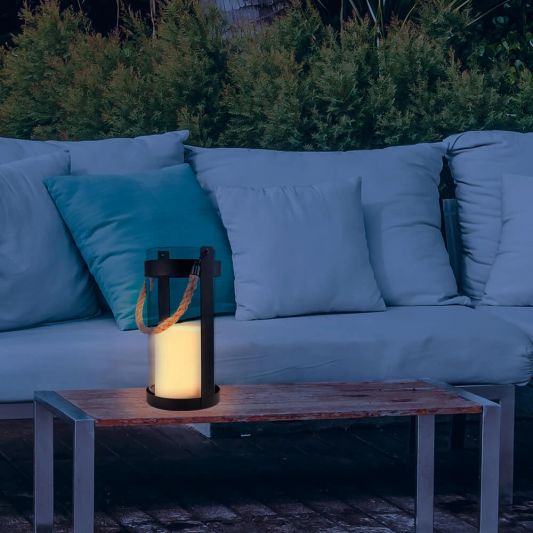 Solar hang- en tafellamp Odin op zonne-energie - Decoratieve buitenlamp met kaars