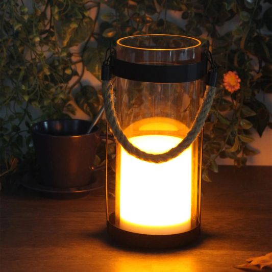 Solar hang- en tafellamp Odin op zonne-energie - Decoratieve buitenlamp met kaars