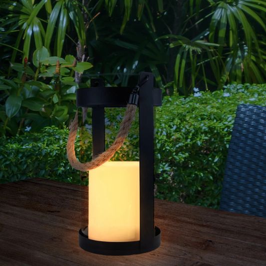 Solar hang- en tafellamp Odin op zonne-energie - Decoratieve buitenlamp met kaars