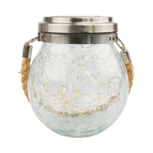 Solar hanglamp Betsy op zonne-energie - Voordeelset 3 stuks - Glazen bol met 30 leds