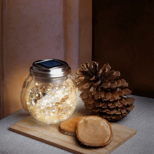 Solar hanglamp Betsy op zonne-energie - Voordeelset 3 stuks - Glazen bol met 30 leds