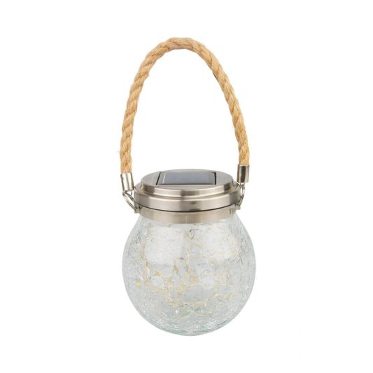 Solar hanglamp Betsy op zonne-energie - Voordeelset 3 stuks - Glazen bol met 30 leds