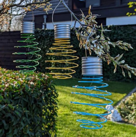 Solar hanglamp Fiesta op zonne energie - Set met meerdere kleuren - Set van 9 stuks