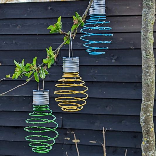 Solar hanglamp Fiesta op zonne energie - Set met meerdere kleuren - Set van 9 stuks