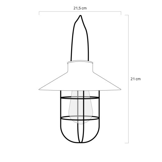 Solar hanglamp Harper op zonne-energie - Met filament led lamp - Voordeelset 2 stuks