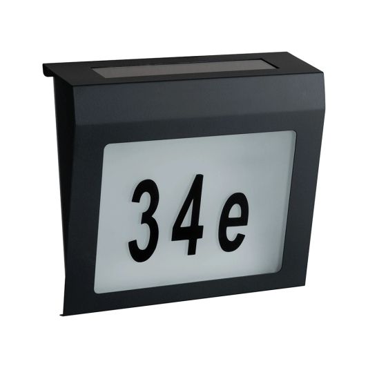 Solar Huisnummer Axel zwart op zonne energie inclusief nummers