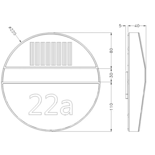 Solar Huisnummer Chi op zonne energie inclusief nummers