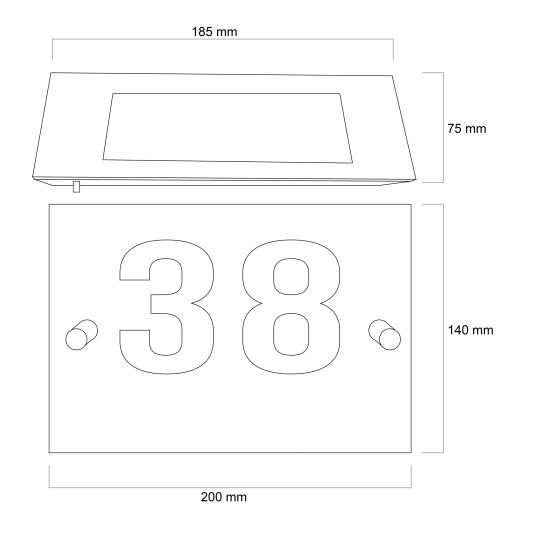 Solar Huisnummer Delta op zonne energie inclusief letters en nummers