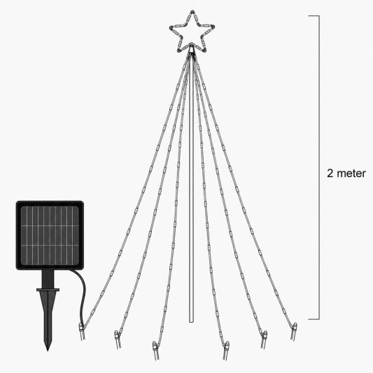 Solar led kerstboom Tree