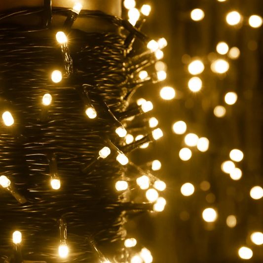 Solar kerstverlichting Holly - Solar feestverlichting met 100 leds - warm wit licht