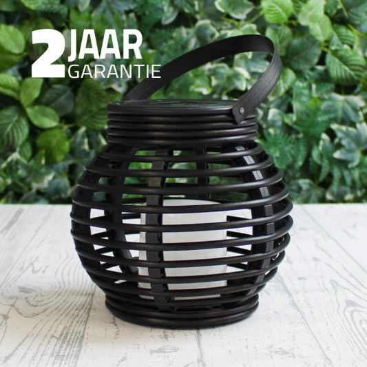 Solar Lantaarn Basket Small Rotanlook lamp op zonne energie