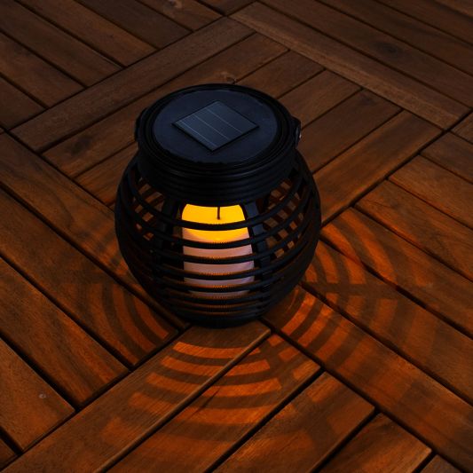 Solar Lantaarn Basket Small Rotanlook lamp op zonne energie