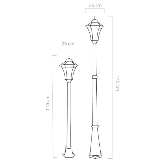 Solar lantaarn Sheffield midden hoog op zonne energie