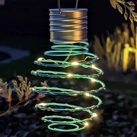 Solar LED hanglamp Fiesta Blue op zonne energie - Set van 3